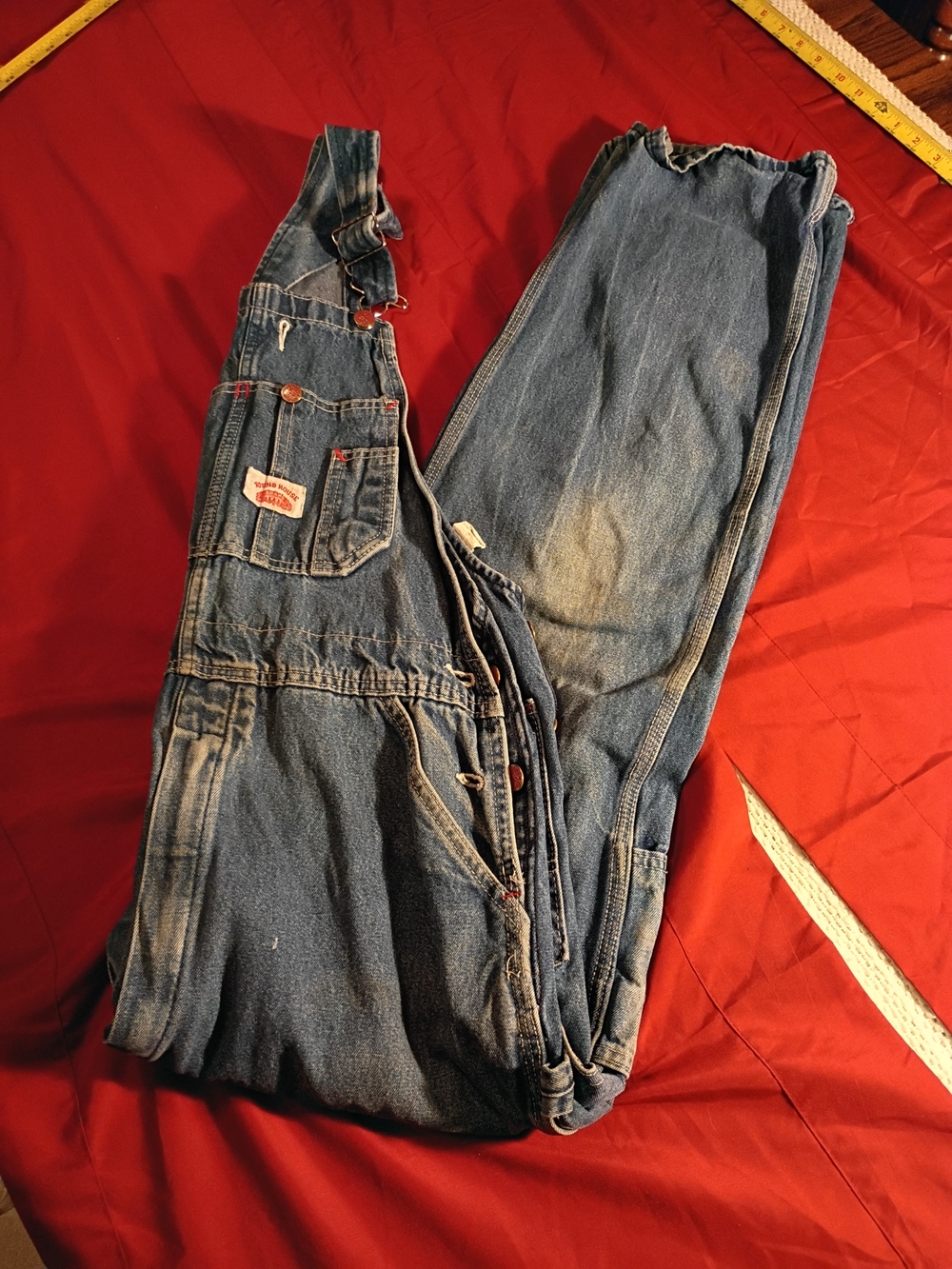 Vintage-Inspired Relaxed Denim Overalls - Blue